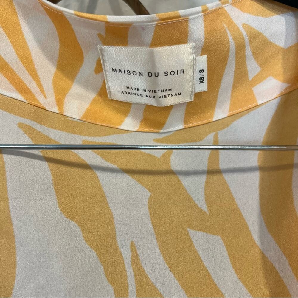 Maison Du Soir Magnolia Luxe Robe Tropical Print … - image 4